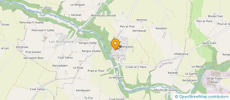 localisation de l'entreprise A BON PORC & CIE  LOC-BREVALAIRE