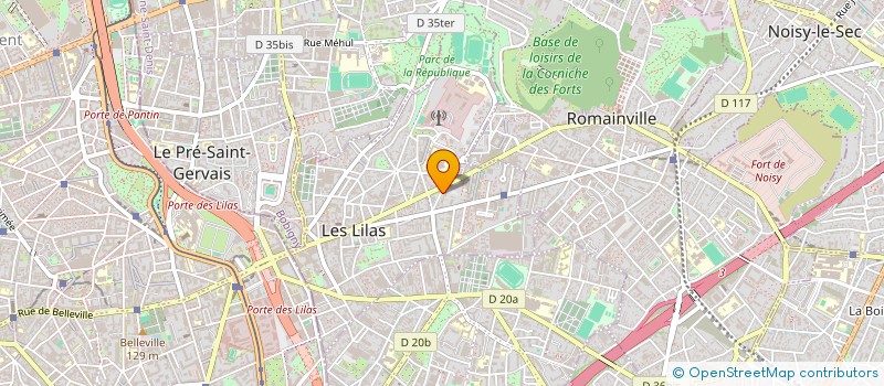 localisation de l'entreprise A. BONCHAT SERVICES à LES LILAS