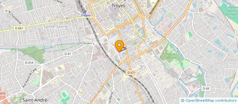 localisation de l'entreprise A. BORDET à TROYES