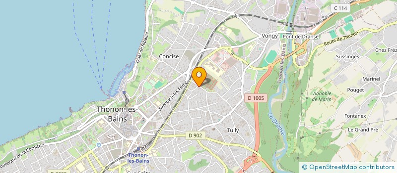localisation de l'entreprise A BUTTAY MARBRERIE POMPES FUNEBRES à THONON-LES-BAINS