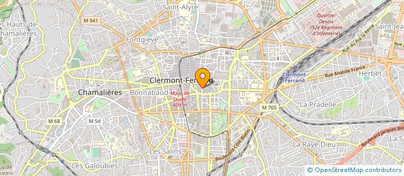 localisation de l'entreprise A & C à CLERMONT-FERRAND