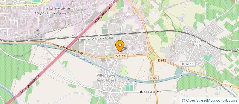 localisation de l'entreprise A&C  VILLENEUVE-LES-BEZIERS