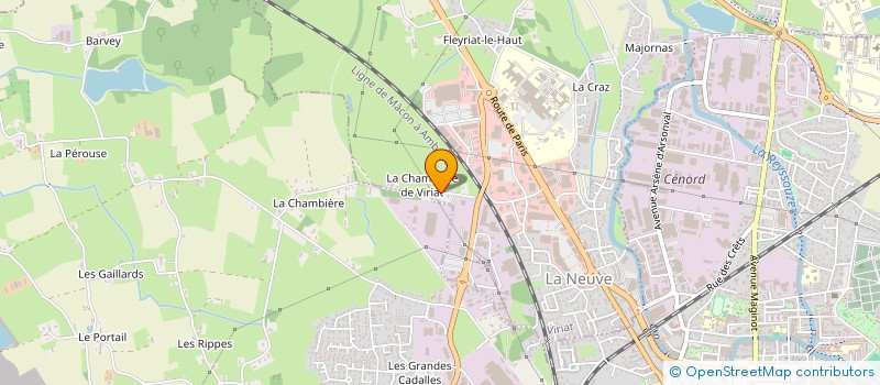 localisation de l'entreprise A.C.A. à VIRIAT