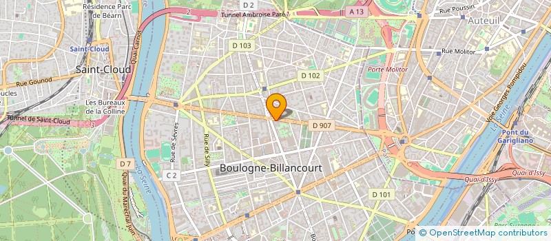 localisation de l'entreprise A.C.A à BOULOGNE-BILLANCOURT