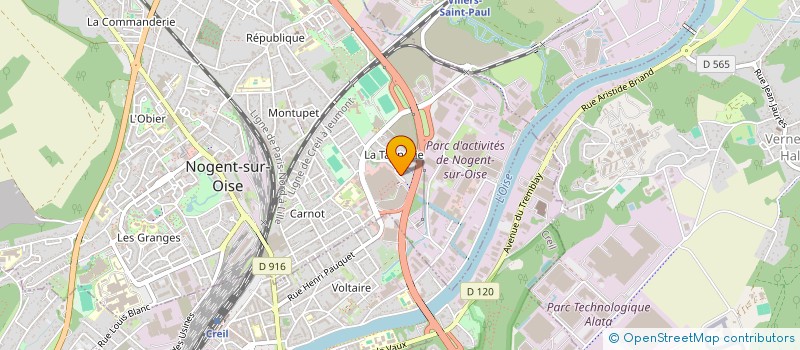 localisation de l'entreprise A.C.A  NOGENT-SUR-OISE