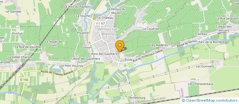 localisation de l'entreprise A.C.A.M.A  VERNOU-SUR-BRENNE