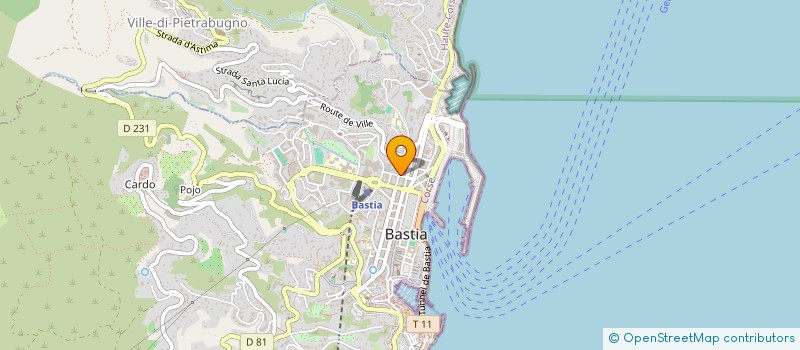 localisation de l'entreprise A.C.ALIMENTATION à BASTIA