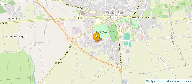 localisation de l'entreprise A.C. ASSOCIES  LA COTE-SAINT-ANDRE