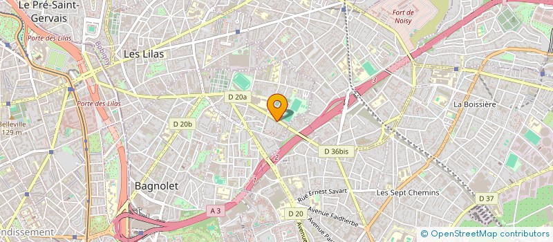 localisation de l'entreprise A.C AUTO à BAGNOLET