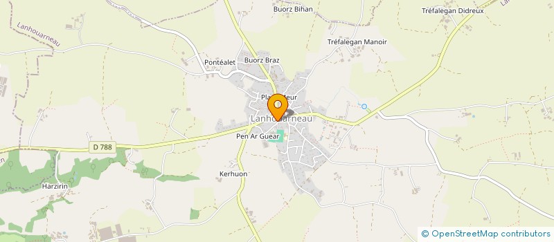 localisation de l'entreprise A.C.B. DIFFUSION à LANHOUARNEAU