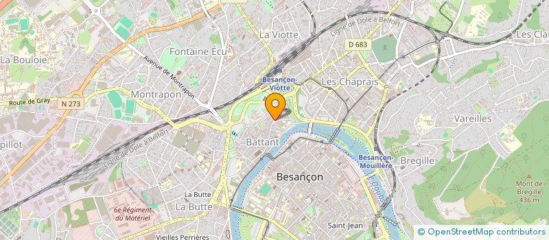 localisation de l'entreprise A.C.B.- LOCATION à BESANCON