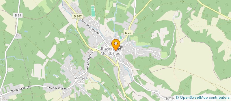 localisation de l'entreprise A.C BRUYEROISE  BRUYERES-ET-MONTBERAULT