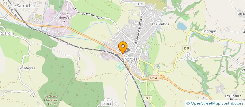 localisation de l'entreprise A.C.C. à CHORGES