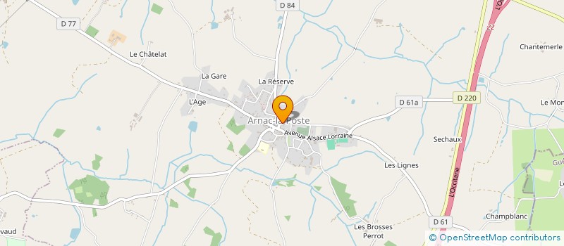 localisation de l'entreprise A.C.C.A. D'ARNAC LA POSTE à ARNAC-LA-POSTE