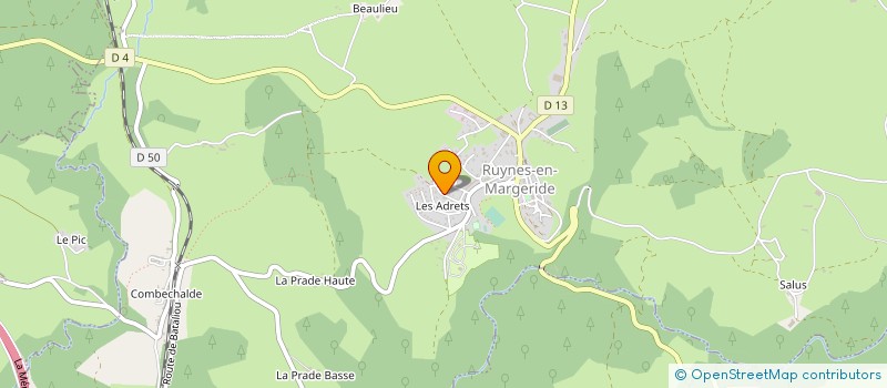 localisation de l'entreprise A.C.C.A SAINT HUBERT à RUYNES-EN-MARGERIDE
