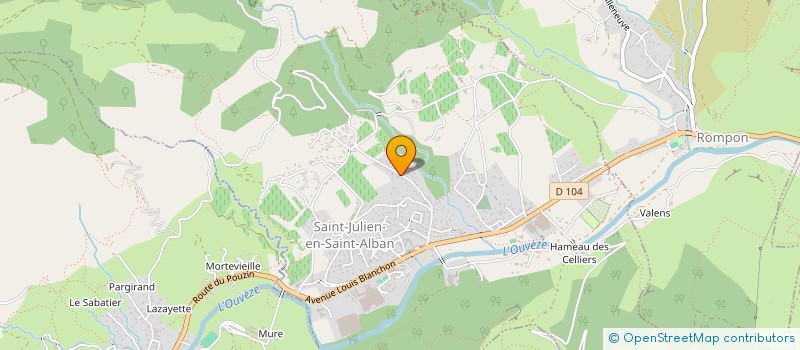 localisation de l'entreprise A.C.C. IMMOBILIER  SAINT-JULIEN-EN-SAINT-ALBAN