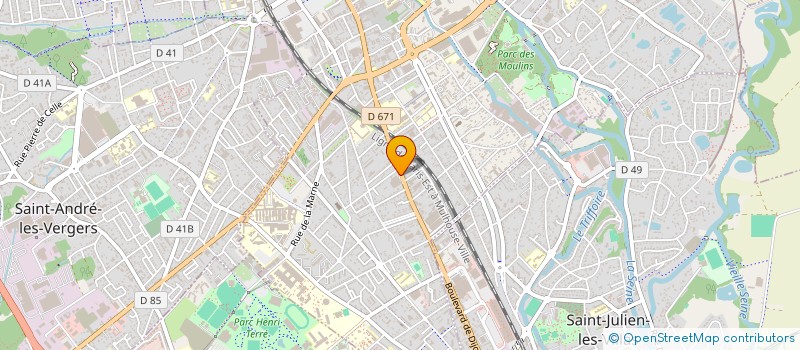 localisation de l'entreprise A.C.C.T.  TROYES