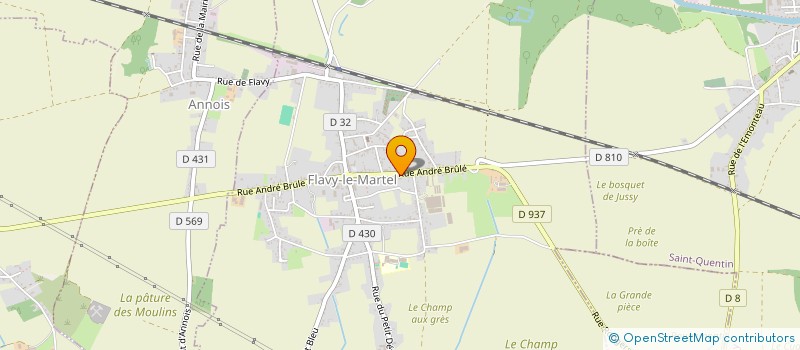 localisation de l'entreprise A.C.D. à FLAVY-LE-MARTEL