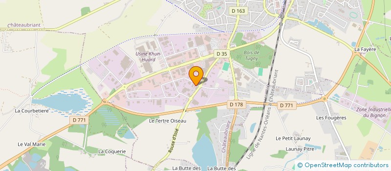 localisation de l'entreprise A.C.D.E  CHATEAUBRIANT