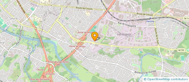 localisation de l'entreprise A.C.D.M. ARCHITECTURE  VERTOU