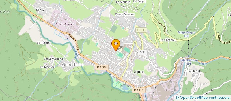 localisation de l'entreprise A & C DE PRESTIGE 73  UGINE