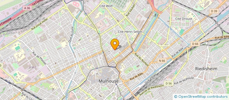 localisation de l'entreprise A.C. DIFFUSION à MULHOUSE