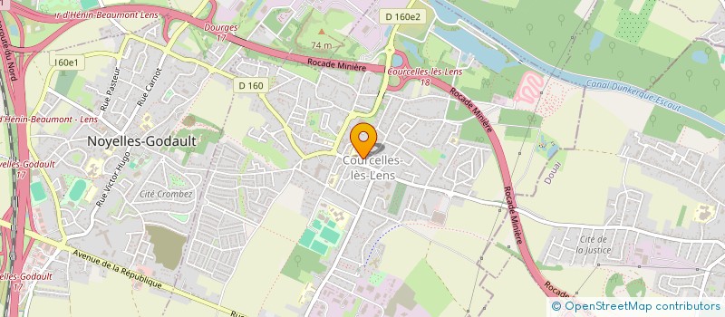 localisation de l'entreprise A-C.E.  COURCELLES-LES-LENS