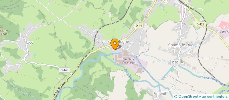 localisation de l'entreprise A.C.E BARDAGE à LAVAL-SUR-VOLOGNE