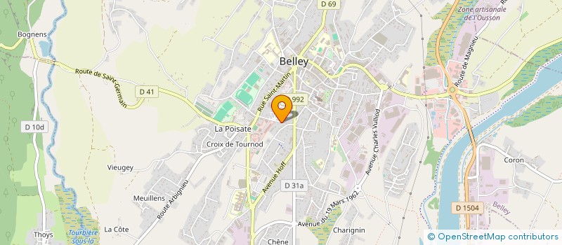 localisation de l'entreprise A.C.E.R.  BELLEY