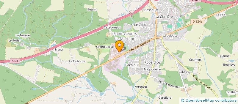 localisation de l'entreprise A.C. EVENTS  SAINT-GEOURS-DE-MAREMNE