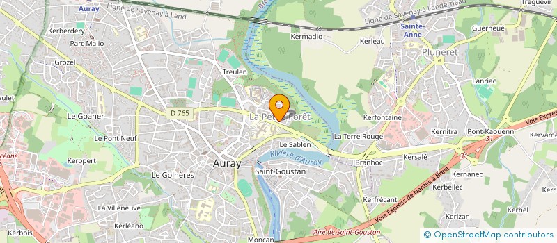 localisation de l'entreprise A.C.F. à AURAY