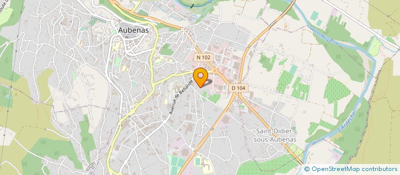 localisation de l'entreprise A.C.F.  SAINT-DIDIER-SOUS-AUBENAS