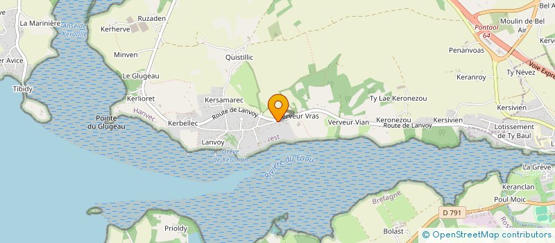 localisation de l'entreprise A.C.F. ACTION CONDUITE FRANCE  HANVEC