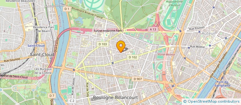 localisation de l'entreprise A.C.G à BOULOGNE-BILLANCOURT
