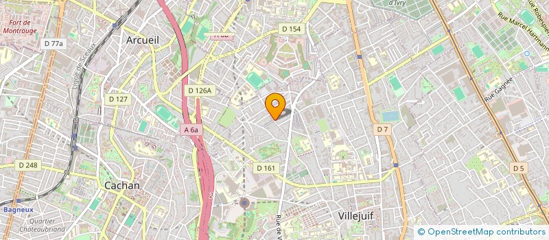 localisation de l'entreprise A.C.G.  VILLEJUIF