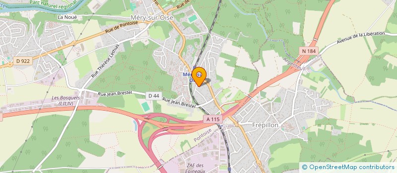 localisation de l'entreprise A C G J  MERY-SUR-OISE