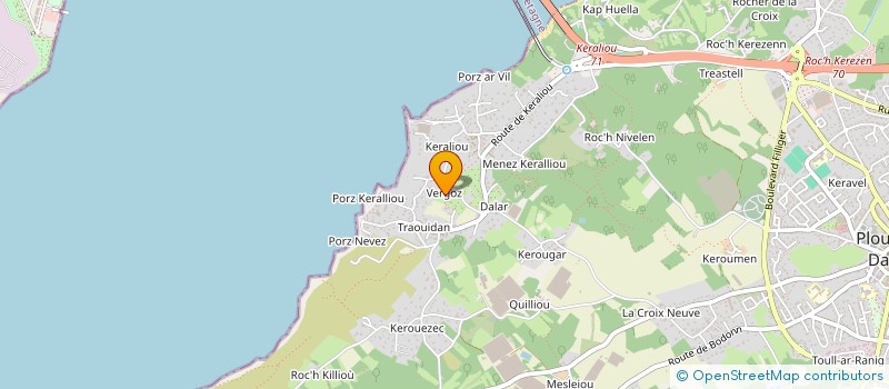 localisation de l'entreprise A.C.G.R.  PLOUGASTEL-DAOULAS