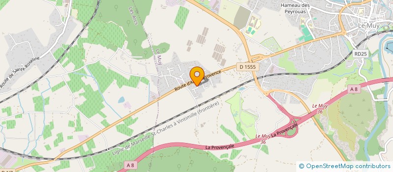 localisation de l'entreprise A.C.H AMENAGEMENT ET CONCEPTION DE L'HABITAT  LE MUY