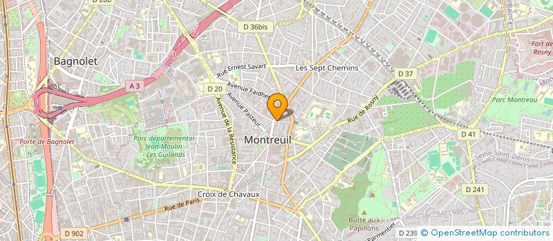 localisation de l'entreprise A.C.H MONTREUIL à MONTREUIL