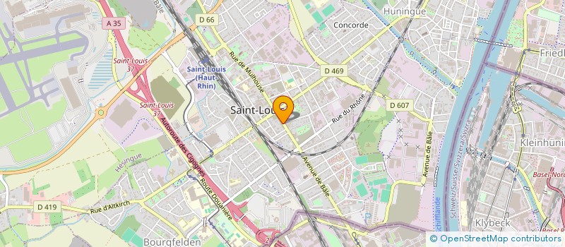 localisation de l'entreprise A.C.I.  SAINT-LOUIS