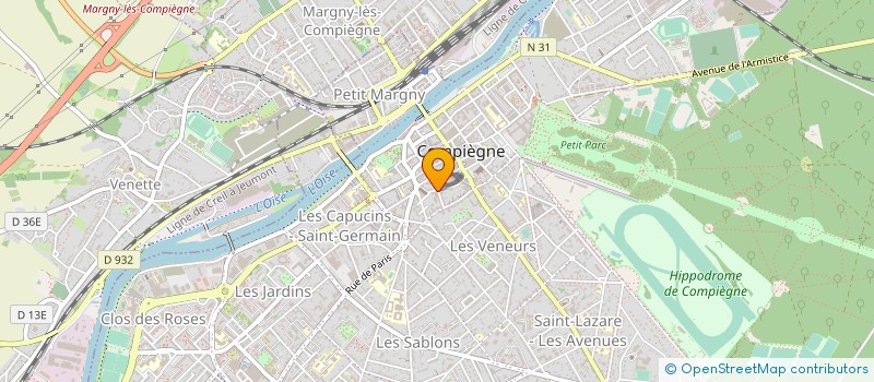 localisation de l'entreprise A.C.I. - DECORATION  COMPIEGNE