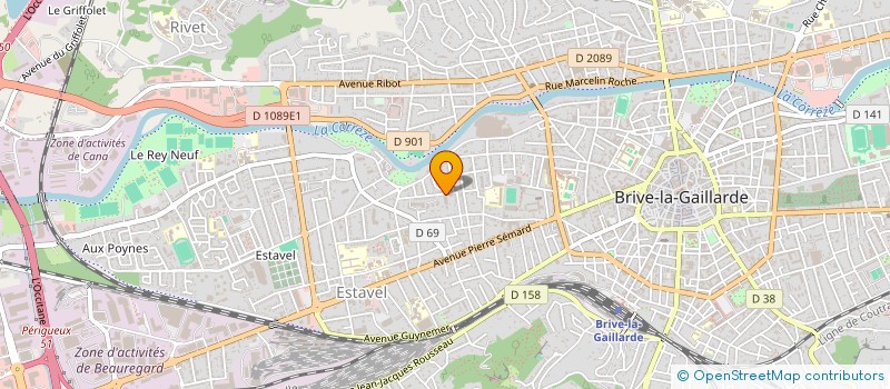 localisation de l'entreprise A&C IMMO 19  BRIVE-LA-GAILLARDE