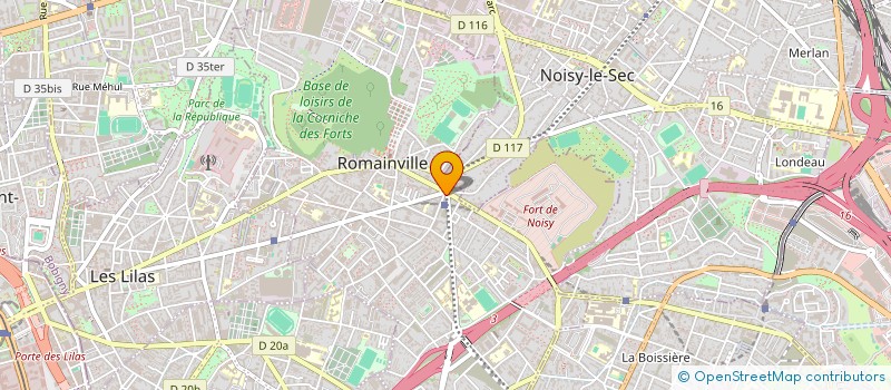 localisation de l'entreprise A C IMMOBILIER à ROMAINVILLE