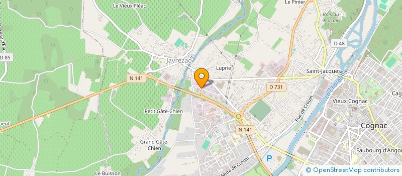 localisation de l'entreprise A C J à COGNAC