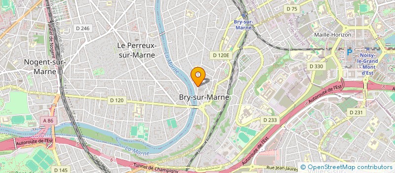 localisation de l'entreprise A.C.J.I.  BRY-SUR-MARNE