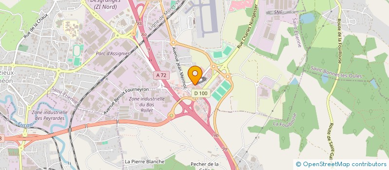 localisation de l'entreprise A.C.J. IMMOBILIER  ANDREZIEUX-BOUTHEON