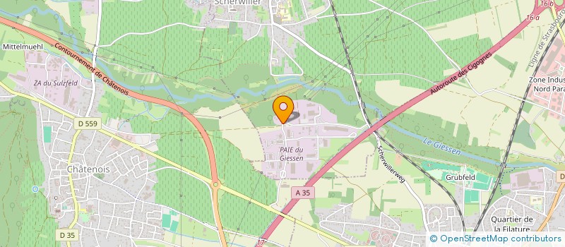 localisation de l'entreprise A.C.J.L.  SCHERWILLER