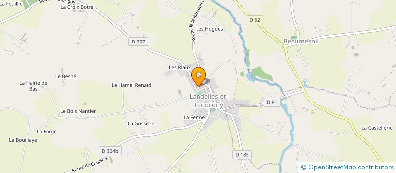 localisation de l'entreprise A.C.L. à LANDELLES-ET-COUPIGNY
