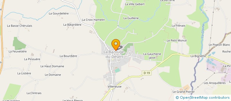 localisation de l'entreprise A.C.L. à LA BAZOUGE-DU-DESERT