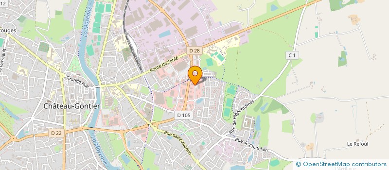 localisation de l'entreprise A.C.L. CONSEILS  CHATEAU-GONTIER-SUR-MAYENNE